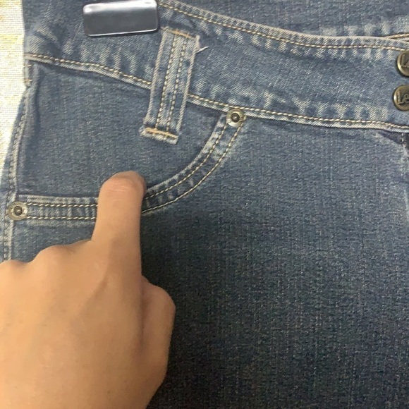 LEE Dark Blue Wash Super Low Rise Women’s Jeans Size 32 - Picture 6 of 15